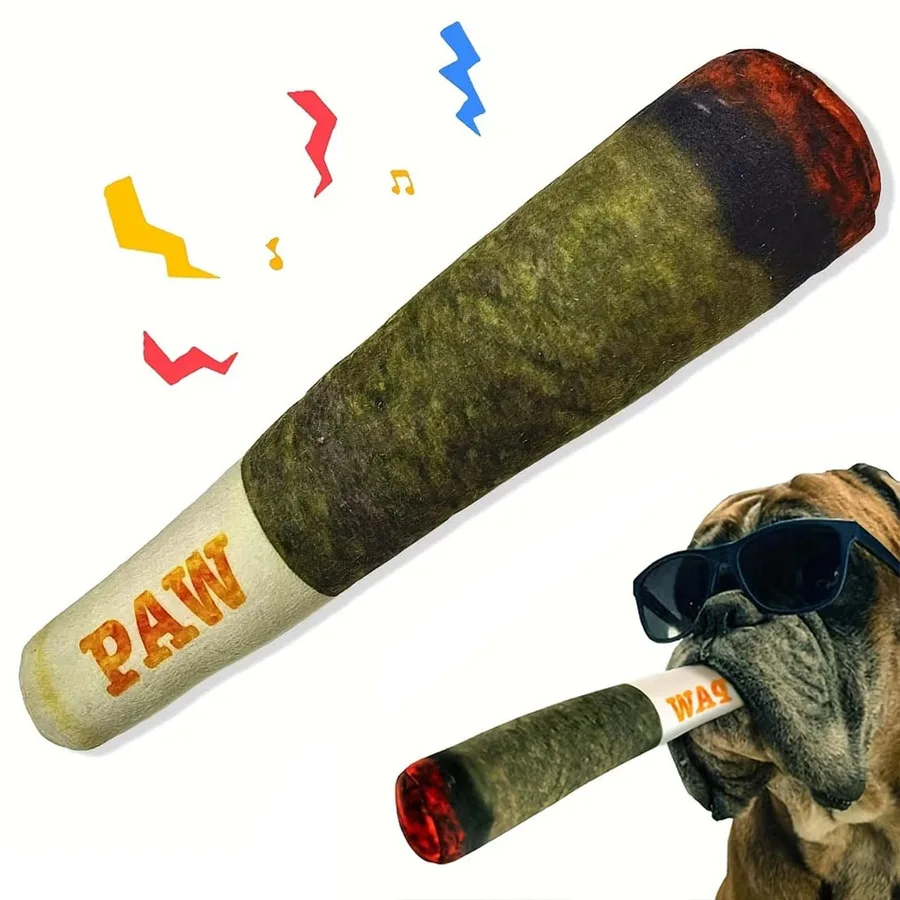 New Nteractive Dog Joint Sound Puppy Toy Cigar For Resistant Squeak Indestructible Dog Plush Dog Toy With Squeaker Chewing Toys_voghion.com