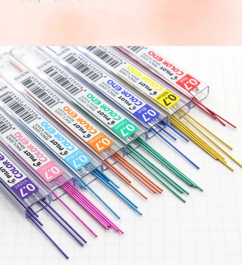 Juego de lápices mecánicos de Color piloto, 8 Uds., 0,7mm, HCR-197 borrable, dibujo de Color para niños, PLCR-7, papeler