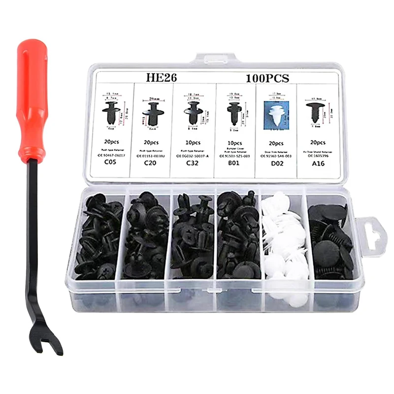 

Auto Fastener Clip Car Body Push Retainer Pin Rivet Bumper Door Trim Panel Retainer Fastener Kit Car Accessories