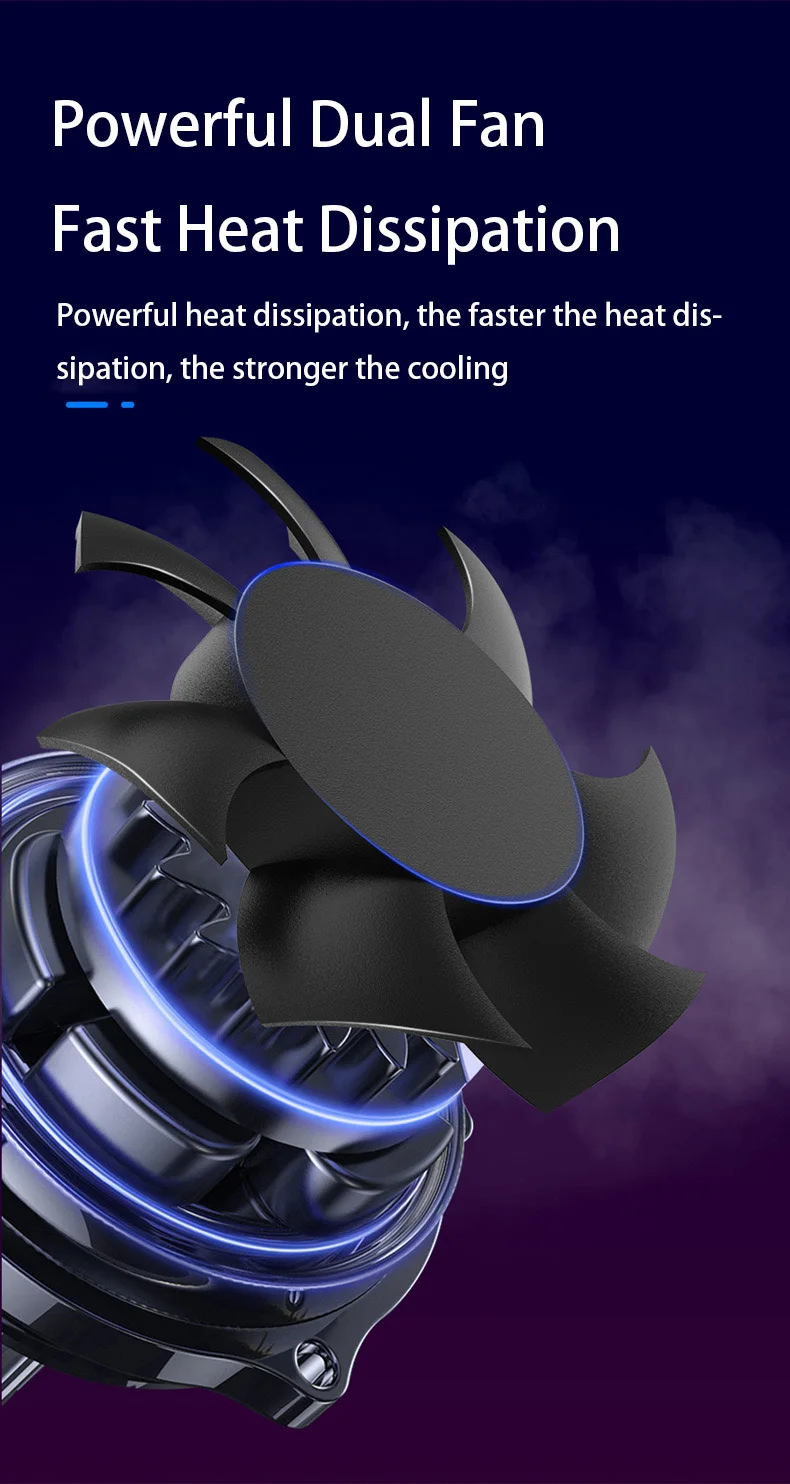 Powerful dual fan fast heat dissipater and stronger the cooling