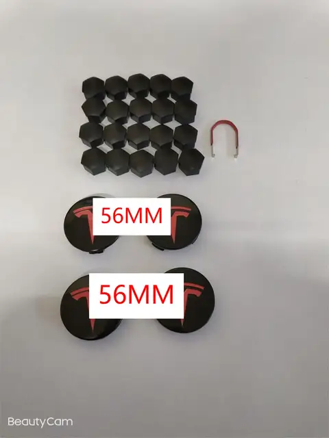56MM 4PCS 25PCS 29PCS Wheel Center Hub Caps for T-es la Model 3/SX Y Center Cap Set & Wheel Lug Nut Cover Kit T esla Decorations 25PCS Black Red