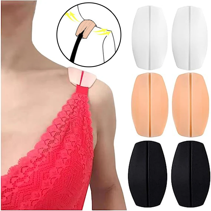 Bra Shoulder Pads Silicone Shoulder Pads Soft Bra Strap Holder Cushions Non Slip Shoulder Strap Pads Holder Bra Relief Pain for Women