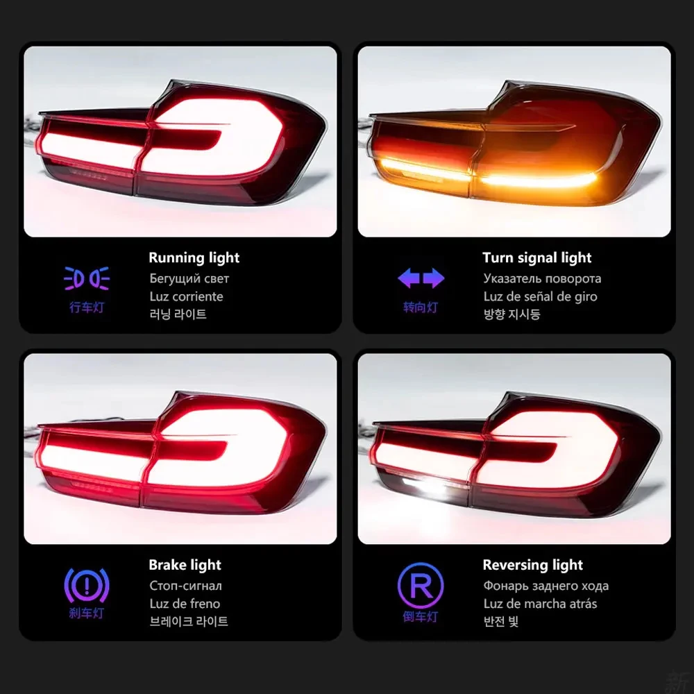 مجموعة مصابيح خلفية ليد لبي دبليو ، مصباح الفرامل ، إشارة الانعطاف ، قطع غيار السيارات ، 5 سلاسل ، نوع ، F10 ، f520i ، 520d ، 530d ، 530i ، m5