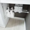 Telescopic Curtain Rod Rail Wardrobe Closet Clothes Towel Hanging Pole Bathroom Shower Clothes Hanger Towel Bar Saving Space 2