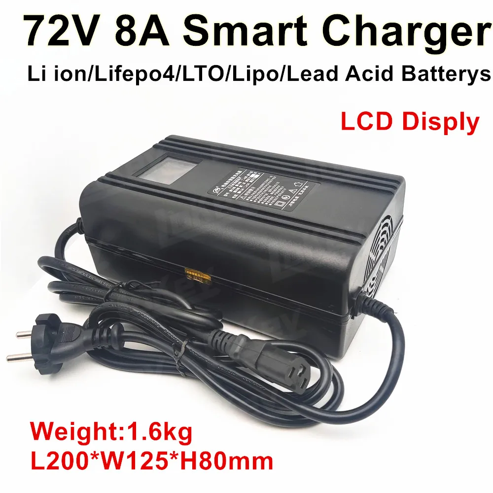 

72V 8A charger 84V 88.2V 87.6V lipo lifepo4 lithium GEL AGM liquid lead acid electric motorcycle batterys 72v 20S 21S 24S 23S