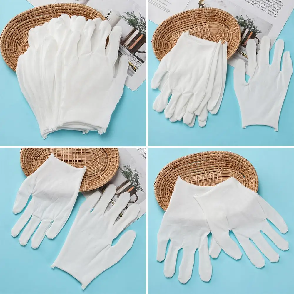 For man woman wenvian quality inspection gloves of medium and thick label of thick work cotton white work safe cotton
