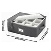 Kitchen Coffee Cup Storage Box Grey Foldable Fabric Teacup Mug Dust Proof Storage Basket with Lid Multifunctional Organizer 6
