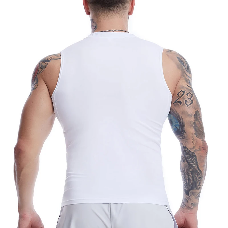 Spider Print Tank Tops for Men Athletic Quick Dry Sleeveless Compression Shirt Gym Workout Running Vest Baselayers Undershirts 4
