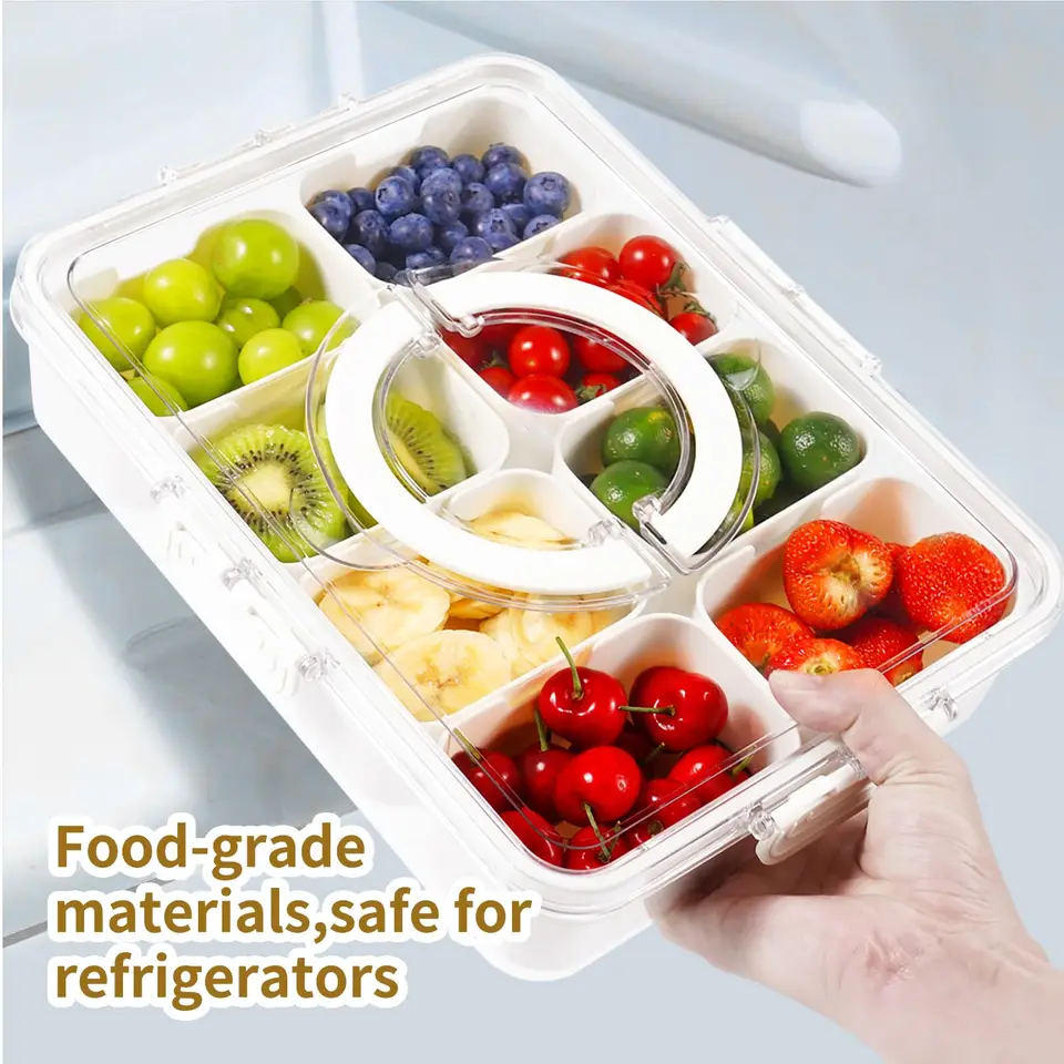 TrAdE Shop Traesio - Vassoio 5 Scomparti Colorati Per Snack Frutta