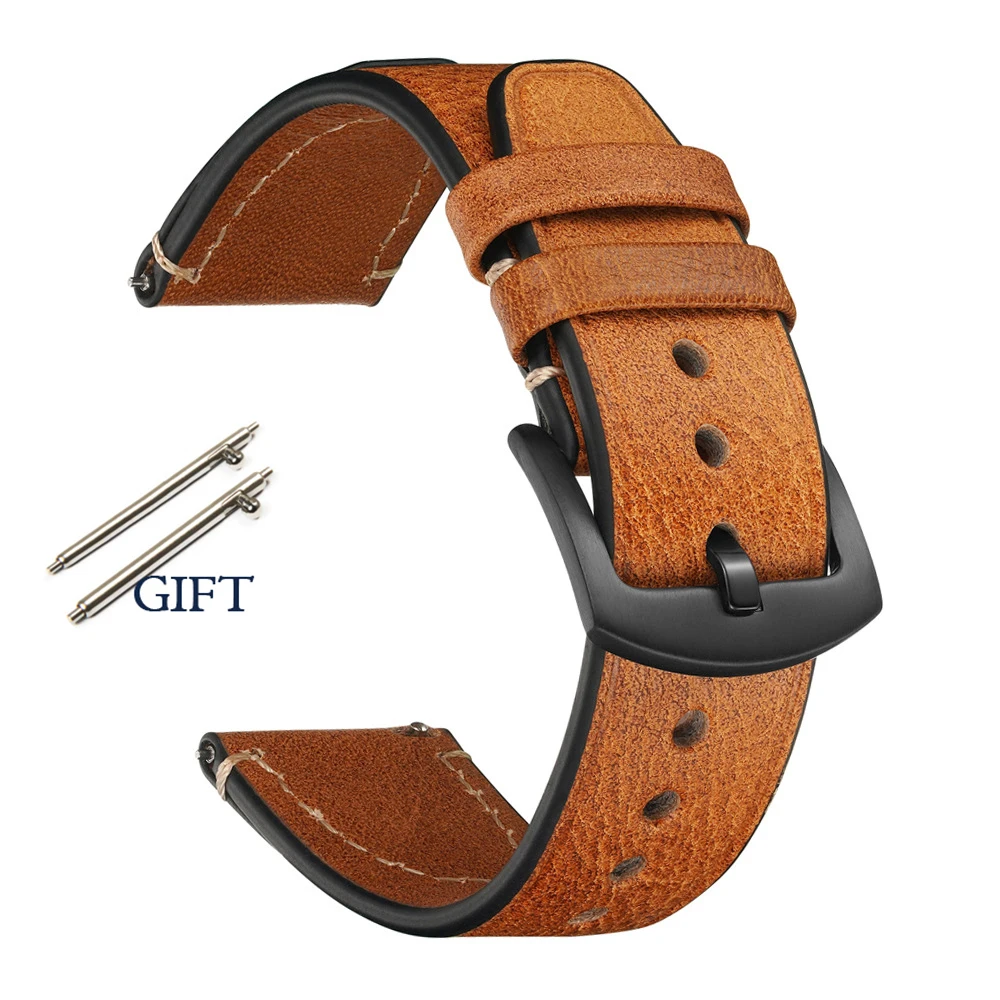 Vintage Genuine Leather Watchband - Unisex Wrist Belt Bracelet