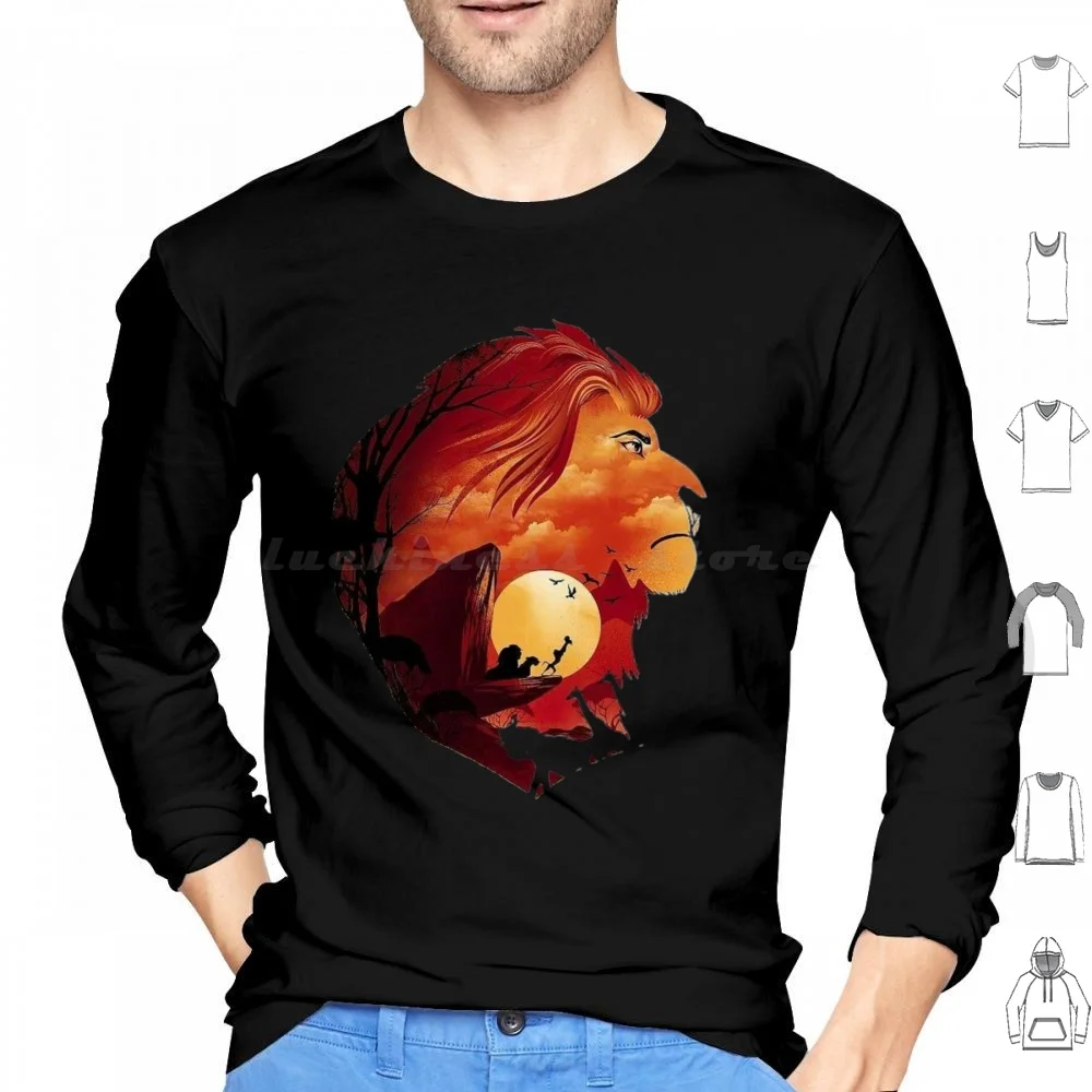 The Lion King Simba Face Hoodie Cotton Manica Lunga Lion Lion King The Lion King Simba Sovik Goswami Trending Trendy Cool Cute