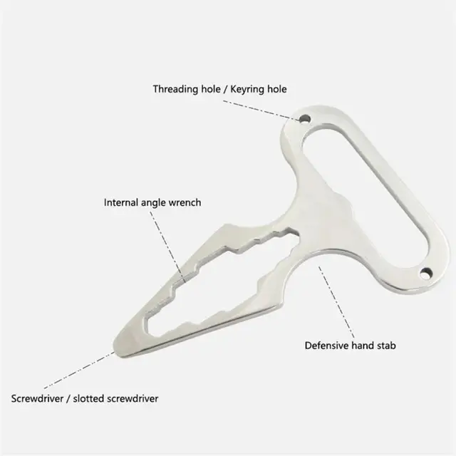 Self Defense Weapons Outdoor EDC Survival Tool Personal Defence Keychian Stinger Bottle Opener Combination Wrench for Men Women 2