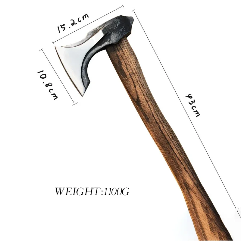 Practical Qinggang Wood Refined Steel Forging Tactical Axe Multifunctional Outdoor  Chopping Wood Hand Axe Divine Tool  tomahawk images - 6