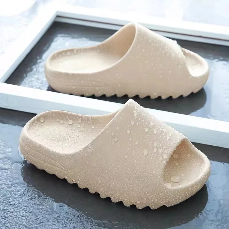 Shevalues Trendy Fashion Men Slippers Summer Thick Bottom Sandals Women Men's Beach Shoes Couple Home Couple Large Size Slides 2