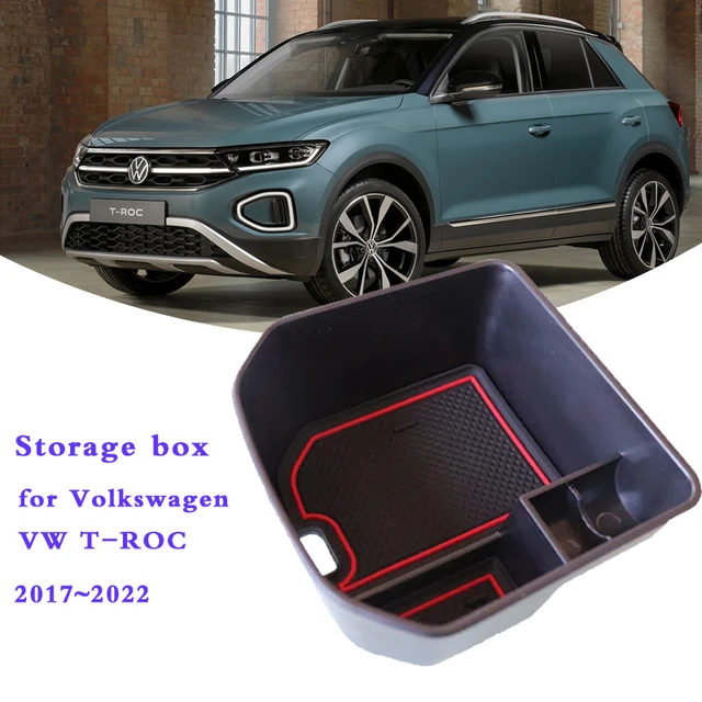 Für Volkswagen VW T-ROC TROC R-Linie 2017 ~ 2022 2019 Auto Zentrale  Armlehne Storage Box Organizer Zentrum Innen auto Zubehör - AliExpress