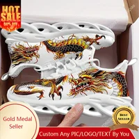 Trendy Dragon Pattern Blade Type Flats Sneakers Mens Womens Sports Running Shoes High Quality DIY Sneaker customization Shoe 1