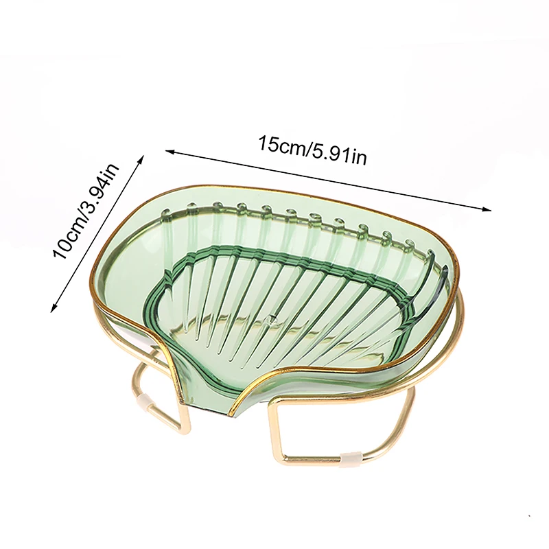 Bathroom Soap Dish Light Luxury Toilet Shower Soap Case With Drain Holder Storage Case Tray Container Bathroom Gadgets