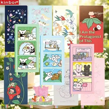 Agenda settimanale originale Kinbor senza data, diario illustrato con copertina rigida e due pagine per settimana, agenda portatile con elenco delle cose da fare