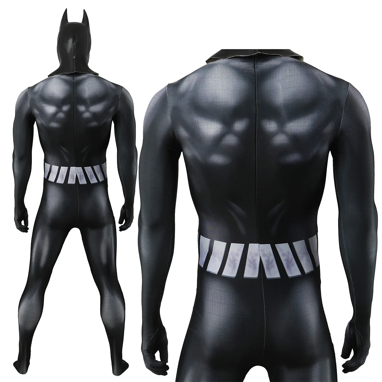 DC-Inspired Batman Cosplay Bodysuit for Adults and Kids