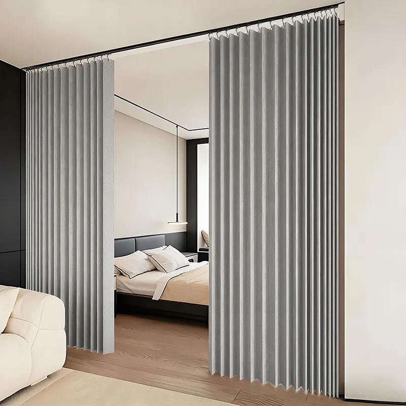 Elegant Folding Privacy Curtain for Decorative Space Separation