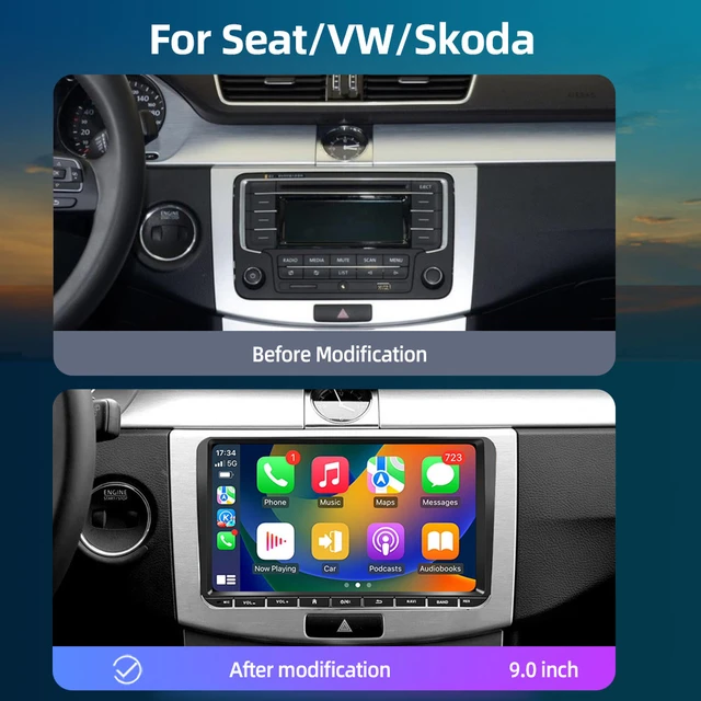 JUNDOF 9 2 Din Android Car Multimedia Player For VW/Volkswagen