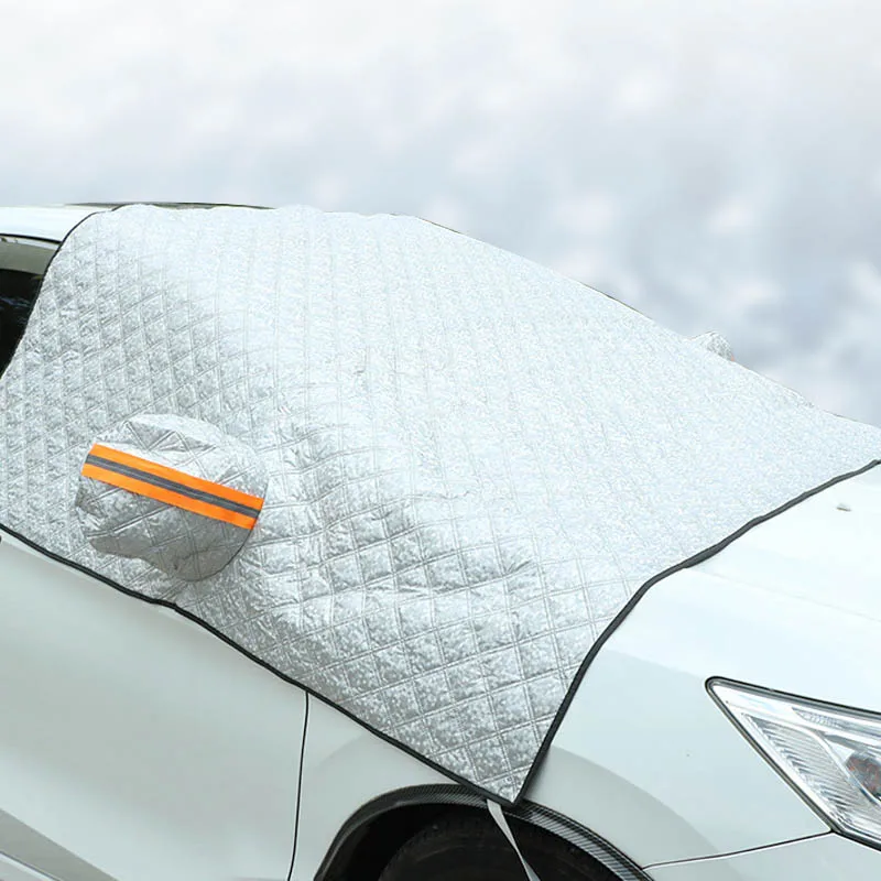 Car Sun Shield Half Cover Car Clothing Front Glass Sun Shield Heat Thickened Snow Snow Cover