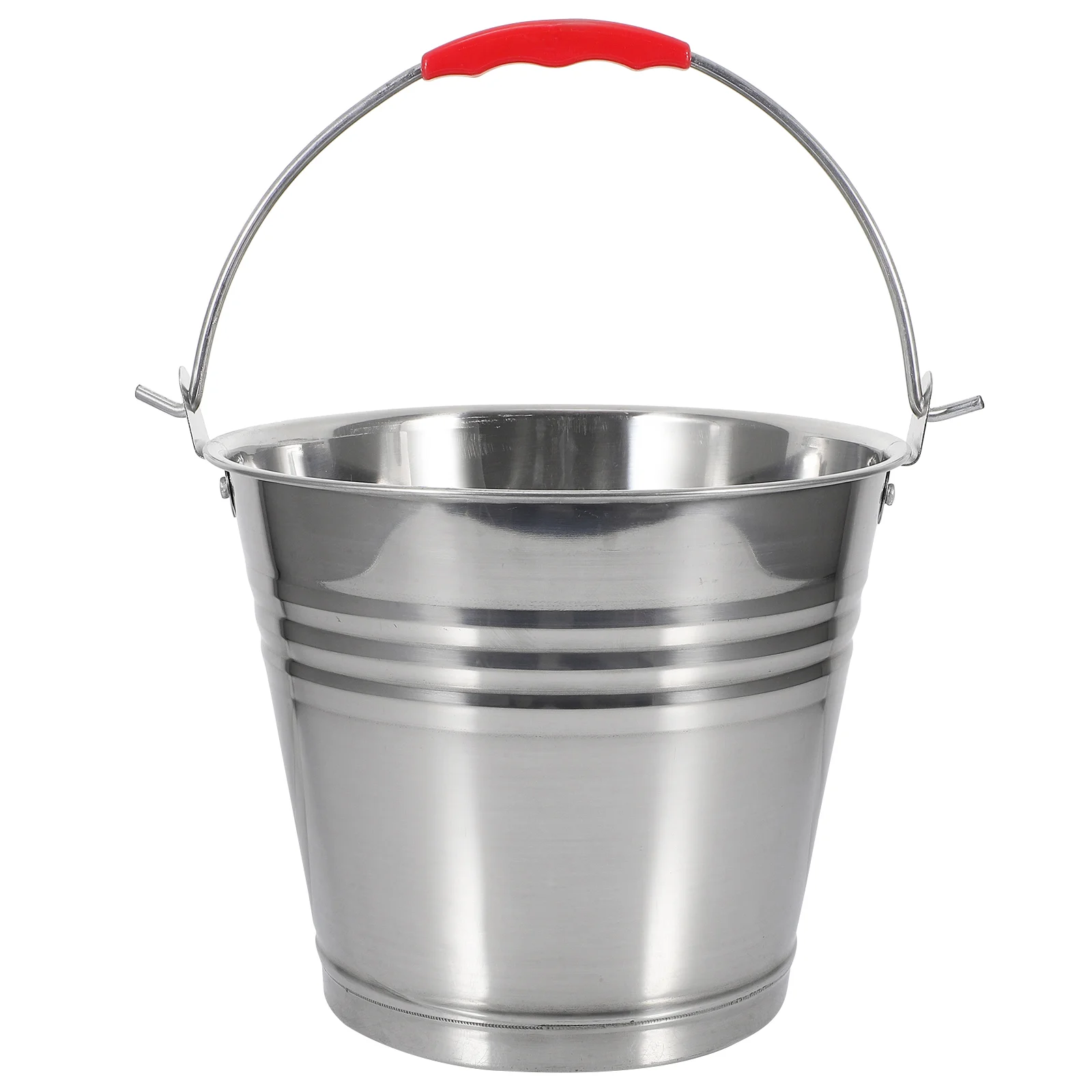 

Stainless Steel Bucket Milk Kennel Ice Water Multipurpose Holder Fireplace Storage Barrel