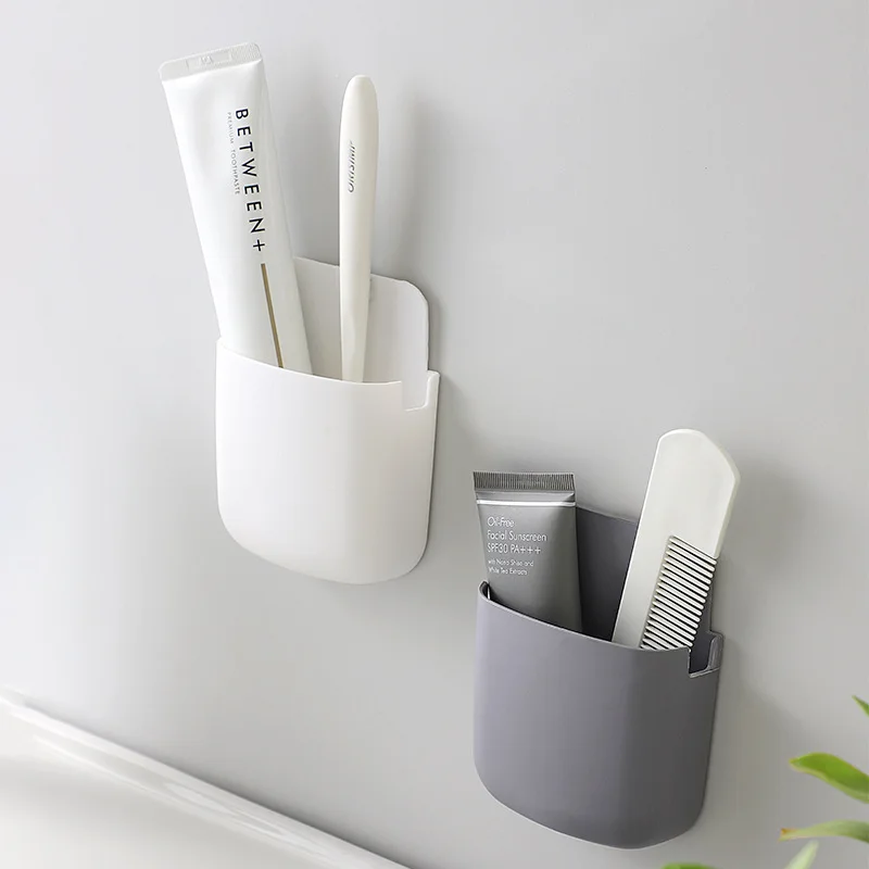 1/2/3pcs Wall Mount Phone Holder, Phone Stand with Self Adhesive, Holder for Shower, Charging, Plug Holder Box Storage