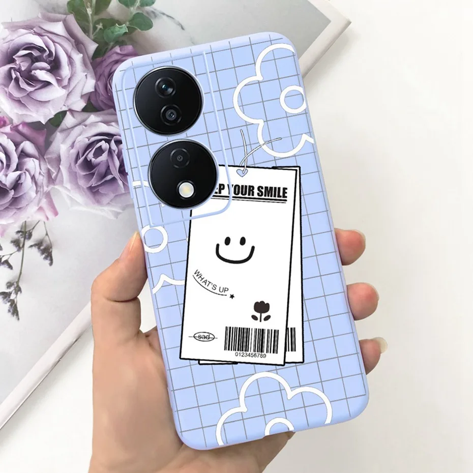 Lovely Printed Candy Color Phone Case - Soft Silicon TPU Shockproof Back Cover