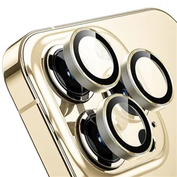 Premium Metal Camera Lens Protector - Durable Glass Shield for 17(2PCS) (Gold)