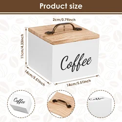 Elegant Wooden Coffee Capsule Storage Box - Large Capacity Organizer and Kitchen Counter Decor (White)
