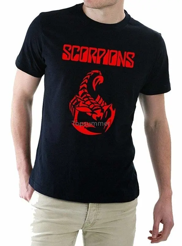 

Clothing Scorpions Rock Heavy Metal Band Red Logo Mens T Shirt