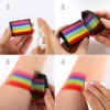 Bowitzki 30g Rainbow Split Cake Face Paint Body Paint Art Halloween Festival Celebration Water Based Noxic Facial Paint Makeup 3