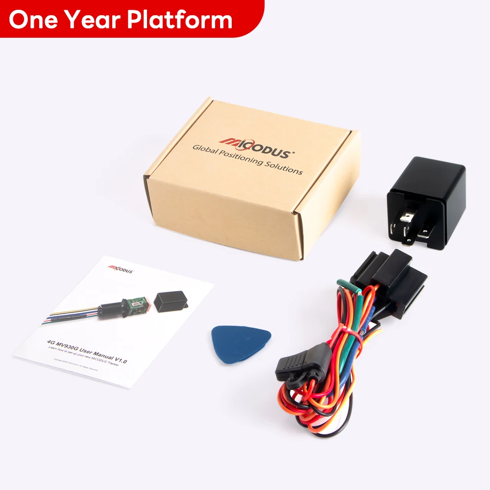 4G GNSS Locator MV930G Cut Off fuel ACC Detecting Multi-Alarms Real-Time Positioning Recording Free Web&APP Tracking