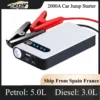 GKFLY New 2000A Car Battery Charger Jump Starter Portable Car Battery Booster Charger 12V Starting Device 44.4Wh Power Bank