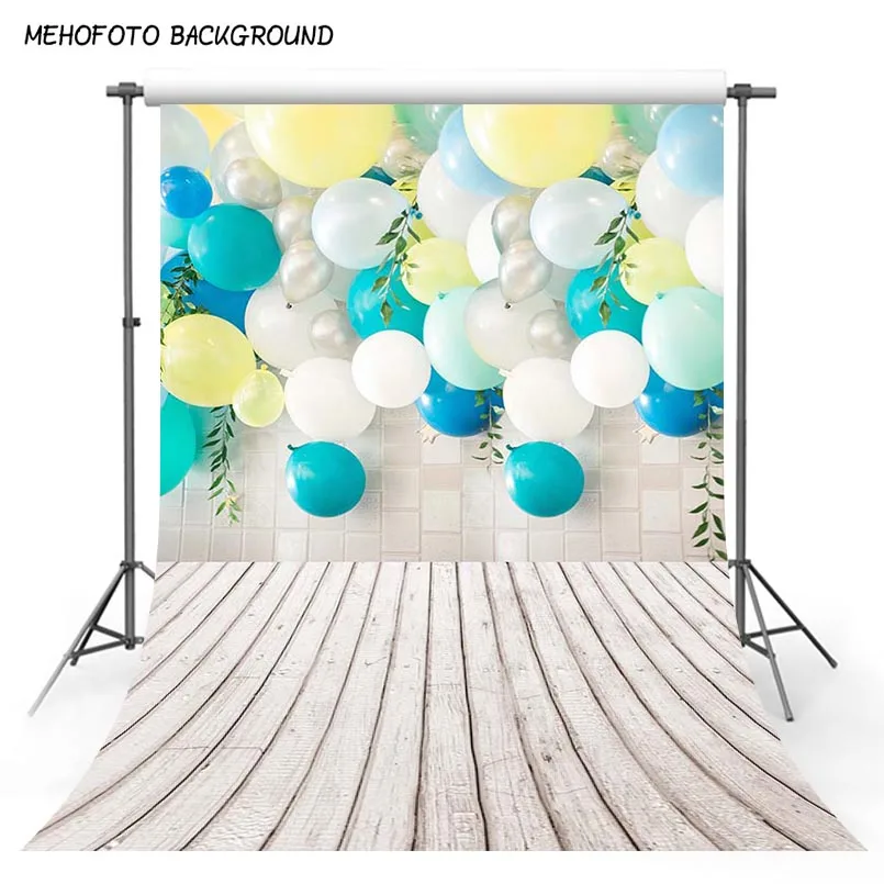 Mehofond Photography Backdrops Balloons Boy Girl Birthday Party Cake Smash Children Portrait Decoration Backdrop Photo Studio photo backdrop