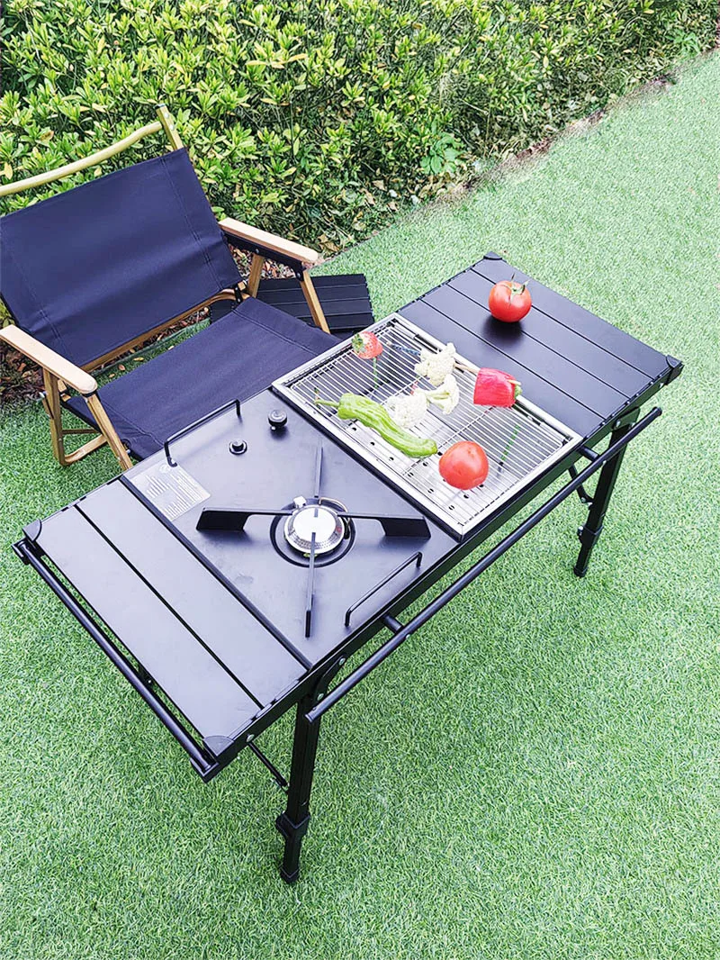 Lohascamping Portable Gas Burner Table High power Camping Stove Table Frying Pan Butane Furnace flat Folding Gas Burner