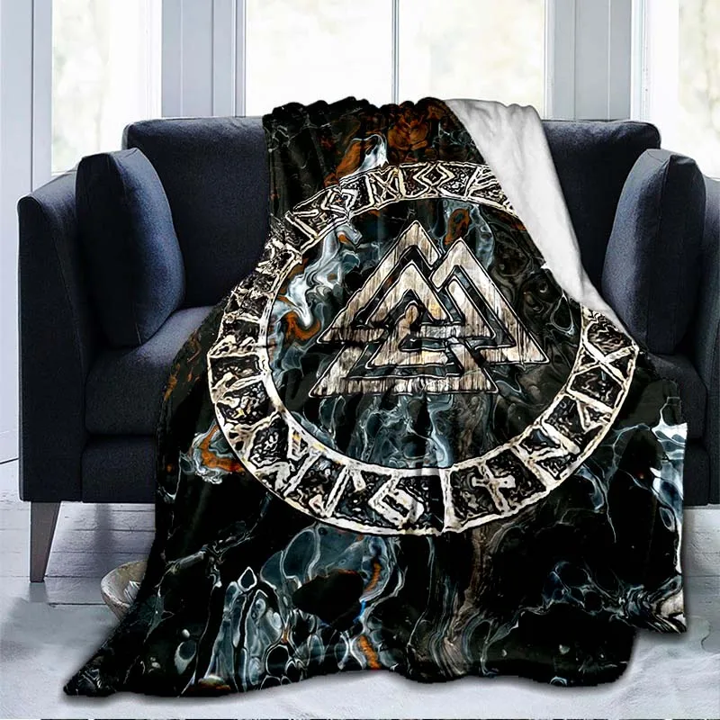 

The Vikings Ancient Scandinavian Norse Runes Axes 3D Soft Throw Blanket Lightweight Flannel Blanket Blankets for Beds