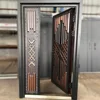 Front Door Residential Exterior Security Single Explosion Fireproof Cast Aluminum Steel Door 4