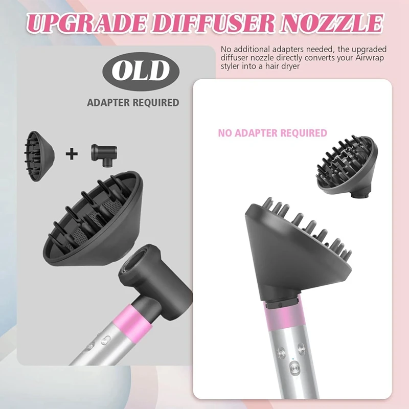 AD-Diffuser Nozzle Curling Iron Converting For Dyson Airwrap HS05 HS03 HS01 Styler Hair Dryer Diffuser Nozzle Attachment 5