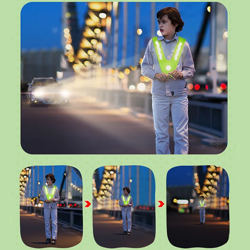 Reflective Safety Vest Baby Safety Vest High-visibility Reflective Personal Safety Vest for Children