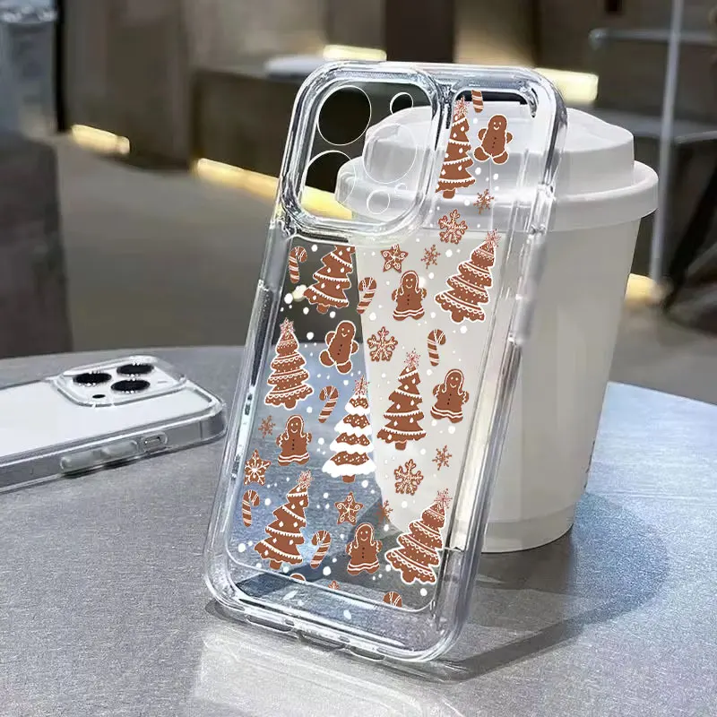 Festive Snowflake Pattern Phone Case - New Year & Christmas Edition