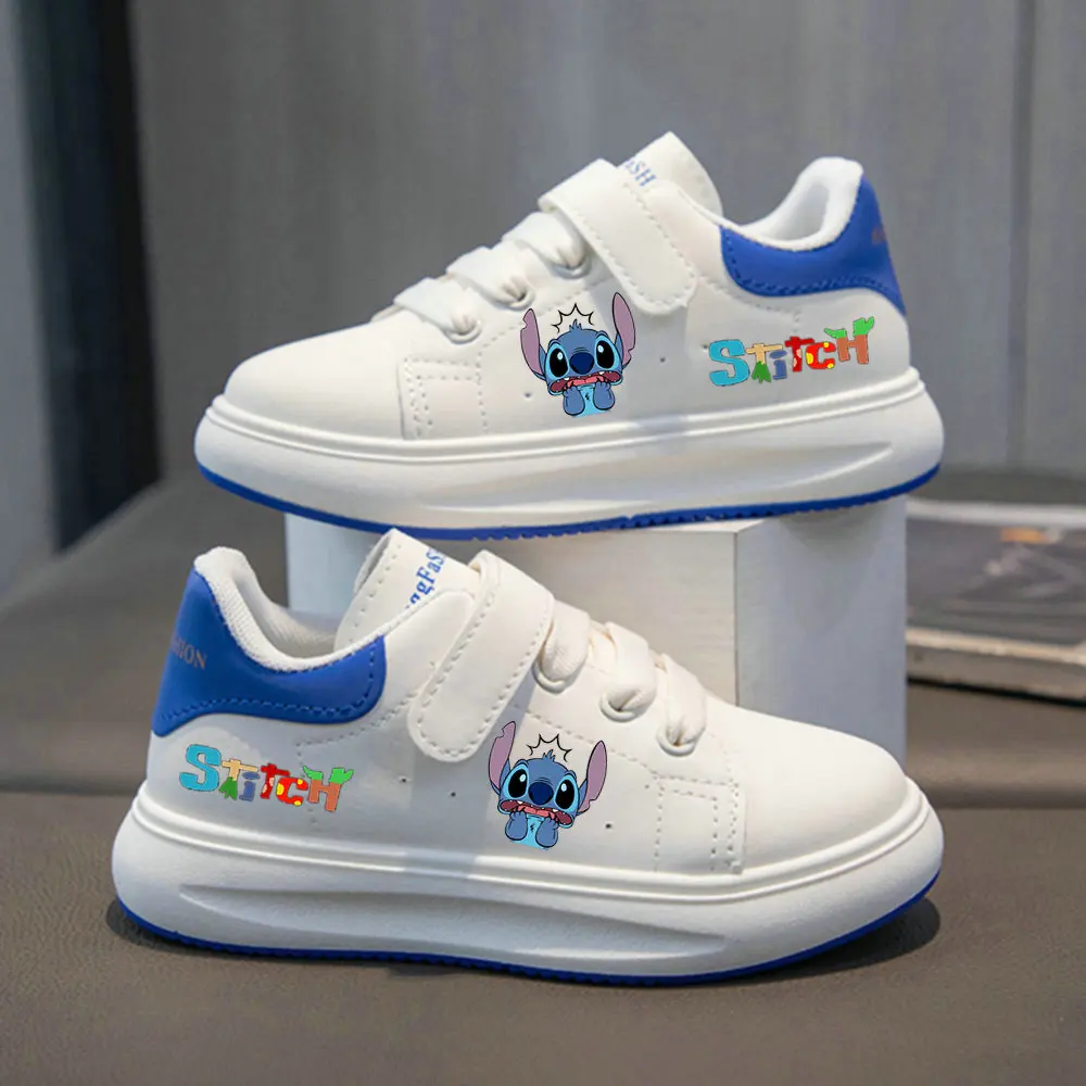 Disney Stitch Children's Sneakers Teen Outdoor Shoes Girls Casual Shoes Boys Soft Sole Sport School Kids