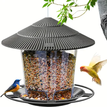 Outdoor Garden Hanging Bird Feeder - Automatic Hummingbird Feeder with Durable PP Material,  Outdoor Bird Feeder, Yard Decor - Image 2