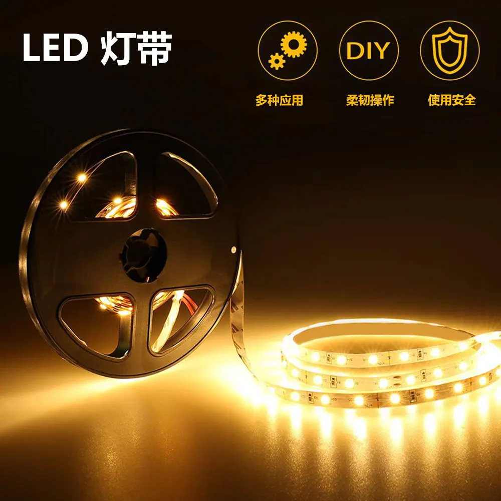 

5V USB LED Strip Light Battery Power SMD 2835 3528 60LED 1m 2m 5m White Warm Red Blue Green Ribbon Cabinet Lights Night DC5V