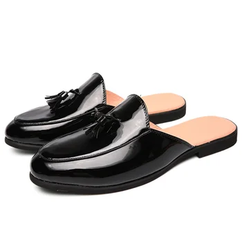 Italian Men Slippers Genuine Leather Loafers Moccasins Outdoor Non-slip Men Casual Shoes Summer Spring Fashion Men Shoes 2022