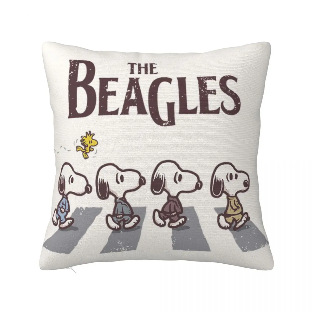Funda de almohada decorativa con personajes de cómic de Peanuts, Merchandising para el hogar, Funda de almohada divertida de Snoopy y Charlie Brown, Funda de almohada con cremallera, Varios tamaños