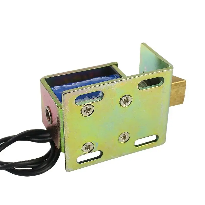 Small access control electric lock DC12v24v electronic lock cabinet lock electric bolt lock electromagnet coil magnetic lock