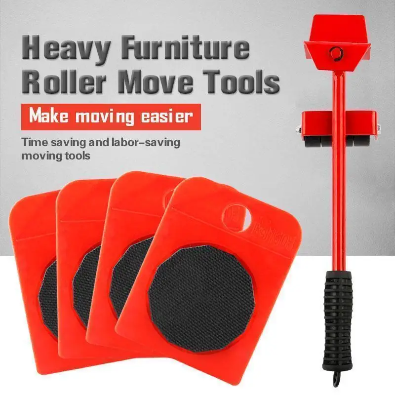 5 Piece Furniture Lifter Mover Tool Set Slider Heavy Duty Furniture Move  Roller, Heavy Duty Dray Mover, Lifter Appliance Floor Protector, 360 Degree  R
