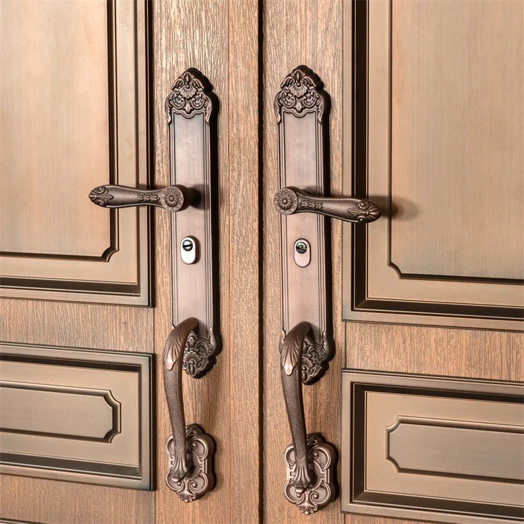Customized Exterior Main Entrance Villa Main Door Villa Front Door Double Hybrid Villa Doors 3